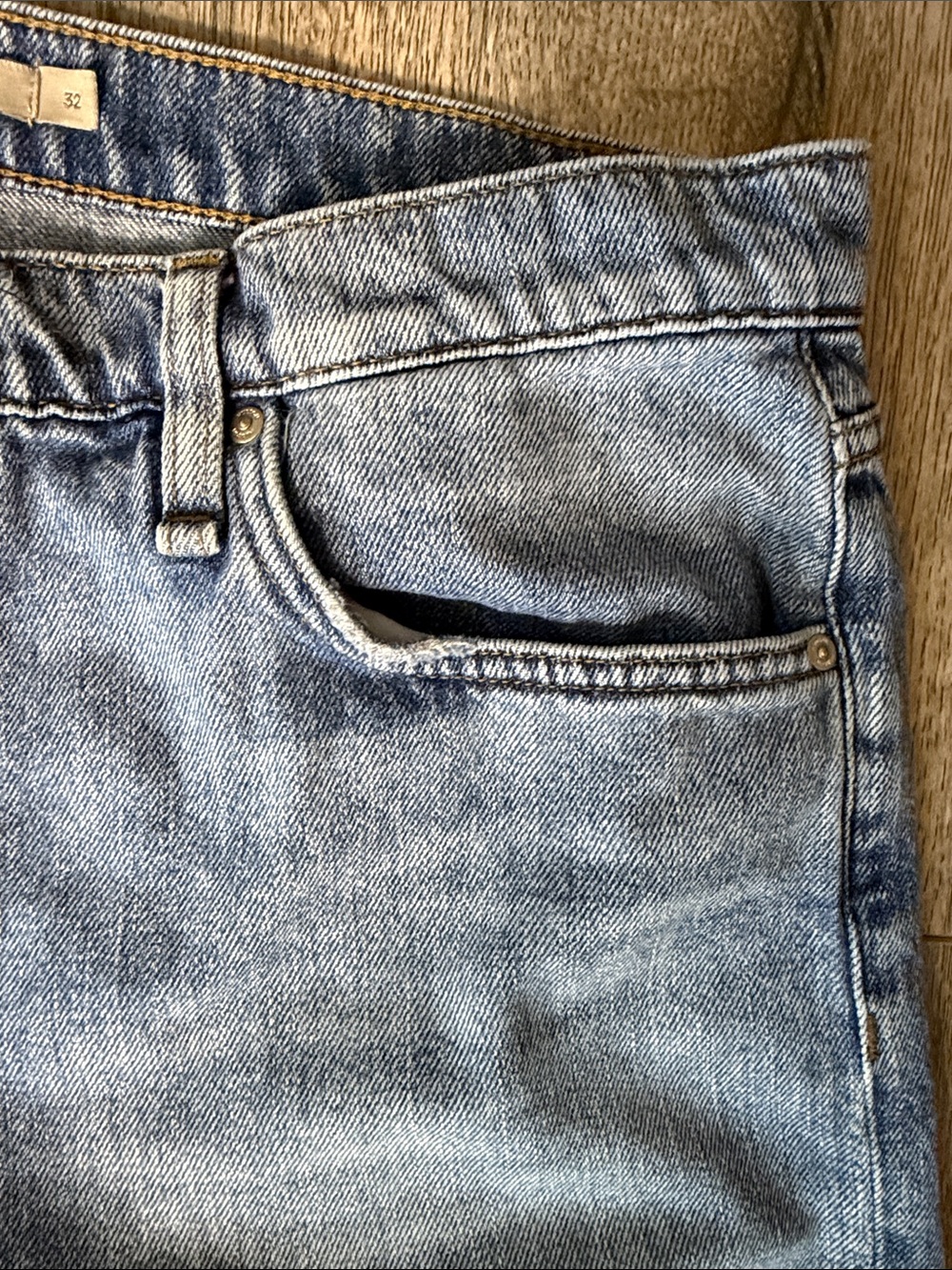 Hudson Jeans Medium Blue Wide-Leg Distressed Denim - Picture 3 of 13